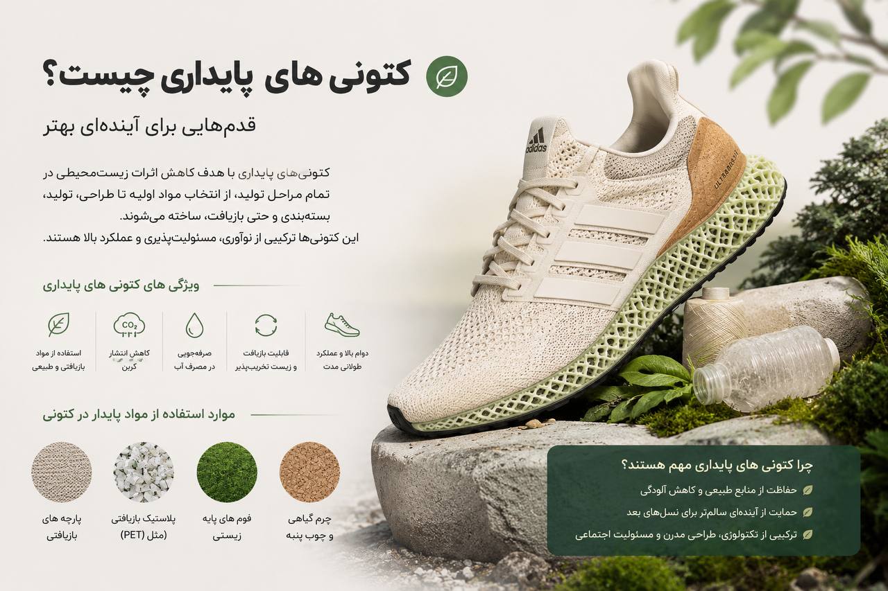 راهنمای کامل کتونی‌های پایداری و کفش‌های ساخته شده از مواد بازیافتی
